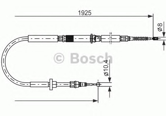 1 987 477 959 BOSCH Трос, стояночная тормозная система BOSCH