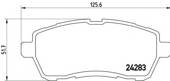 P24 072 BREMBO (Германия) Колодки гальмівні дискові, к-кт. BREMBO