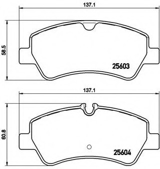 P24 160 BREMBO (Германия) Колодки гальмівні дискові, к-кт. BREMBO