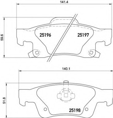 P37 016 BREMBO (Германия) Колодки тормозные дисковые, к-кт. BREMBO