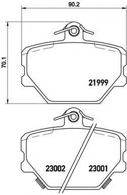 P50 038 BREMBO (Германия) Колодки тормозные дисковые, к-кт. BREMBO