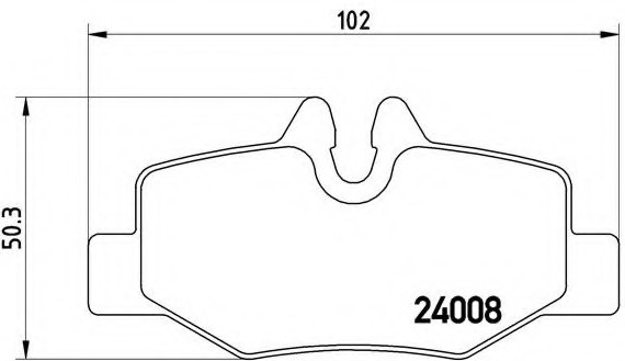 P50 051 BREMBO (Германия) Колодки тормозные дисковые, к-кт. BREMBO