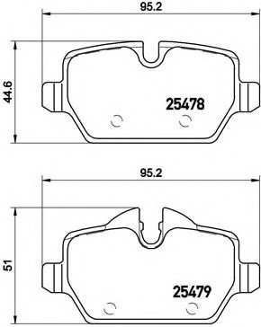 P06 080 BREMBO (Германия) Колодки гальмівні дискові, к-кт. BREMBO