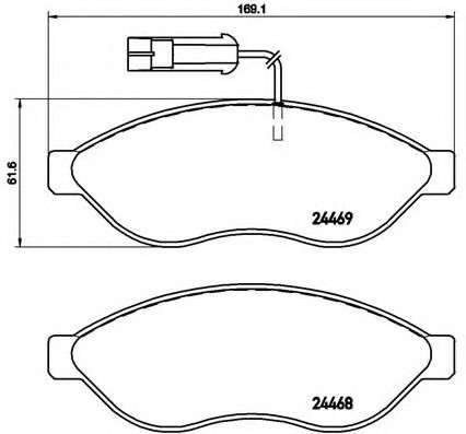 P23 143 BREMBO (Германия) Колодки гальмівні дискові, к-кт. BREMBO