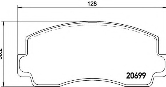 P54 002 BREMBO (Германия) Колодки гальмівні дискові, к-кт. BREMBO