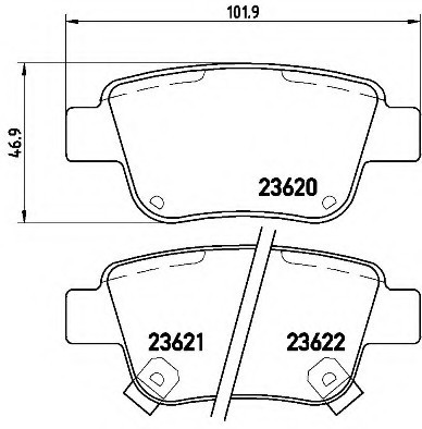 P83 047 BREMBO (Германия) Колодки гальмівні дискові, к-кт. BREMBO