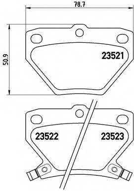 P83 052 BREMBO (Германия) Колодки тормозные дисковые, к-кт. BREMBO