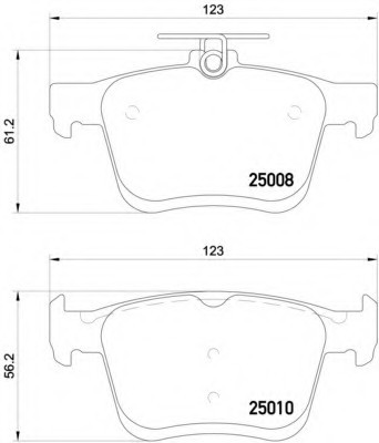 P85 125 BREMBO (Германия) Колодки гальмівні дискові, к-кт. BREMBO