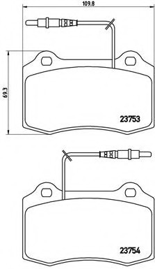 P61 064 BREMBO (Германия) Колодки гальмівні дискові, к-кт. BREMBO