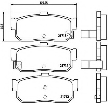 P56 029 BREMBO (Германия) Колодки гальмівні дискові, к-кт. BREMBO