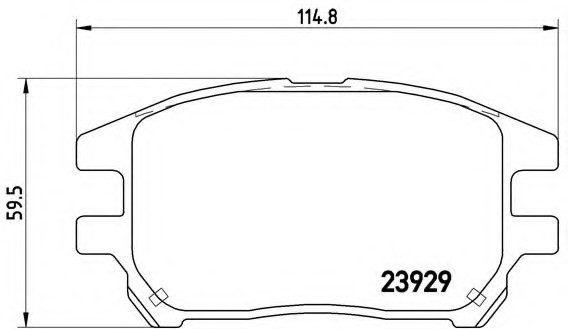 P56 050 BREMBO (Германия) Колодки гальмівні дискові, к-кт. BREMBO