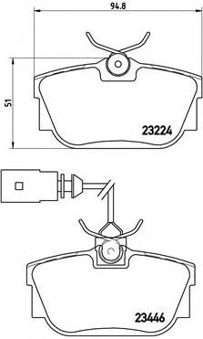 P85 046 BREMBO (Германия) Колодки тормозные дисковые, к-кт. BREMBO