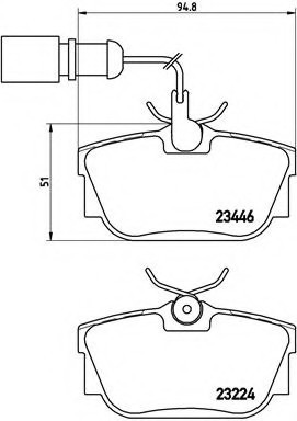 P85 059 BREMBO (Германия) Колодки гальмівні дискові, к-кт. BREMBO