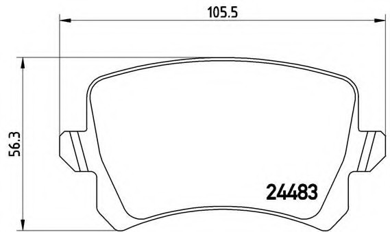 P85 109 BREMBO (Германия) Колодки тормозные дисковые, к-кт. BREMBO