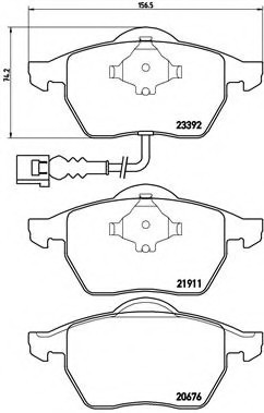 P85 045 BREMBO (Германия) Колодки гальмівні дискові, к-кт. BREMBO