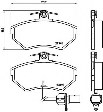 P85 044 BREMBO (Германия) Колодки тормозные дисковые, к-кт. BREMBO