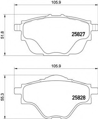 P61 124 BREMBO (Германия) Колодки гальмівні дискові, к-кт. BREMBO