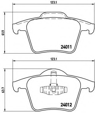 P86 019 BREMBO (Германия) Колодки гальмівні дискові, к-кт. BREMBO