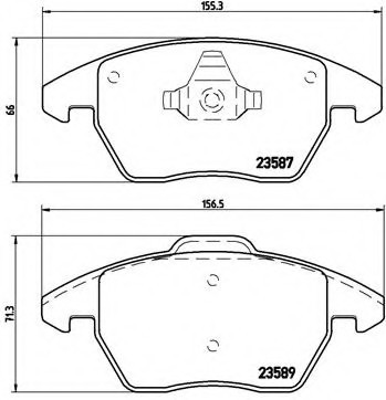 P85 105 BREMBO (Германия) Колодки тормозные дисковые, к-кт. BREMBO