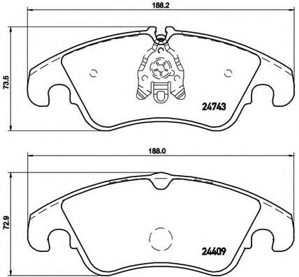 P85 098 BREMBO (Германия) Колодки гальмівні дискові, к-кт. BREMBO