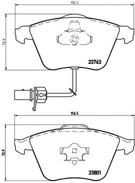 P85 084 BREMBO (Германия) Колодки тормозные дисковые, к-кт. BREMBO