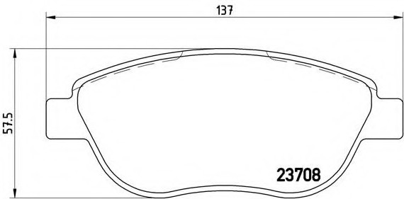 P23 119 BREMBO (Германия) Колодки гальмівні дискові, к-кт. BREMBO