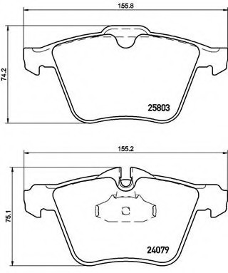 P36 028 BREMBO (Германия) Колодки гальмівні дискові, к-кт. BREMBO