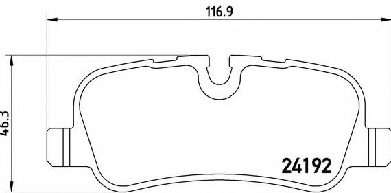 P44 019 BREMBO (Германия) Колодки гальмівні дискові, к-кт. BREMBO