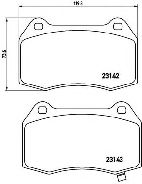 P56 047 BREMBO (Германия) Колодки гальмівні дискові, к-кт. BREMBO