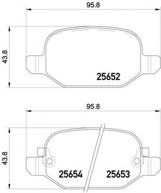 P23 150 BREMBO (Германия) Колодки тормозные дисковые, к-кт. BREMBO