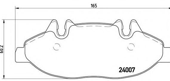 P50 050 BREMBO (Германия) Колодки тормозные дисковые, к-кт. BREMBO