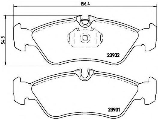 P50 082 BREMBO (Германия) Колодки тормозные дисковые, к-кт. BREMBO