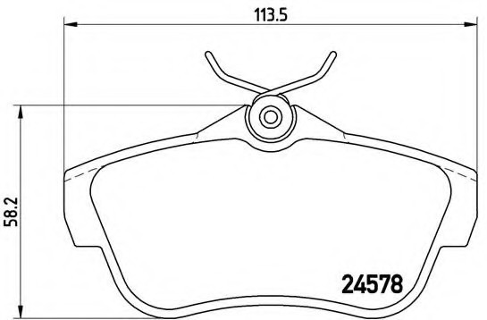 P61 095 BREMBO (Германия) Колодки гальмівні дискові, к-кт. BREMBO