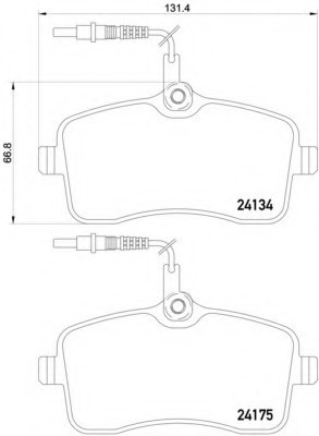 P61 109 BREMBO (Германия) Колодки гальмівні дискові, к-кт. BREMBO