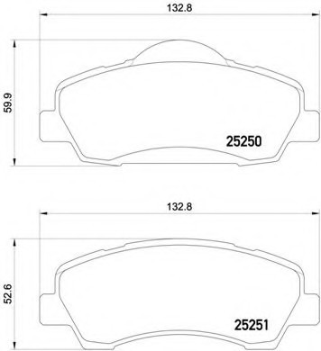 P61 113 BREMBO (Германия) Колодки гальмівні дискові, к-кт. BREMBO