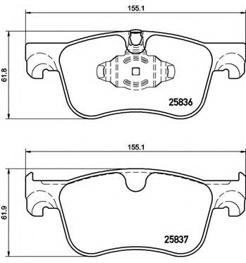 P61 116 BREMBO (Германия) Колодки гальмівні дискові, к-кт. BREMBO