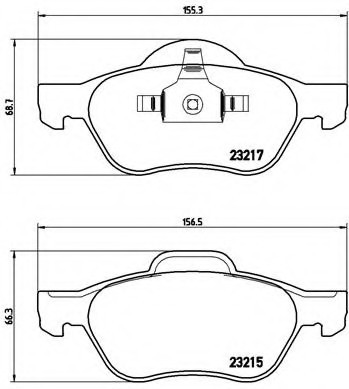 P68 029 BREMBO (Германия) Колодки гальмівні дискові, к-кт. BREMBO