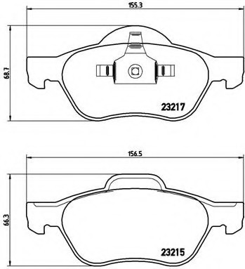 P68 048 BREMBO (Германия) Колодки гальмівні дискові, к-кт. BREMBO