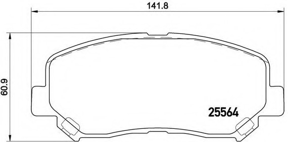 P49 045 BREMBO (Германия) Колодки гальмівні дискові, к-кт. BREMBO