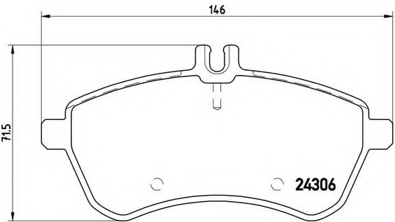 P50 067 BREMBO (Германия) Колодки тормозные дисковые, к-кт. BREMBO