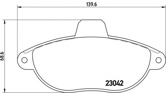 P23 072 BREMBO (Германия) Колодки гальмівні дискові, к-кт. BREMBO