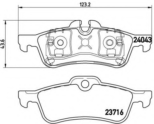 P06 032 BREMBO (Германия) Колодки гальмівні дискові, к-кт. BREMBO