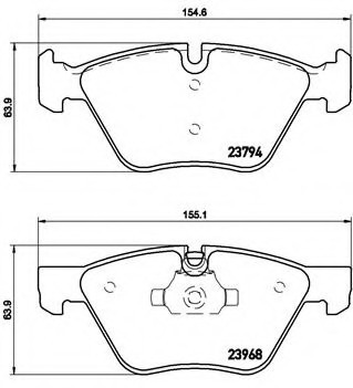 P06 036 BREMBO (Германия) Колодки гальмівні дискові, к-кт. BREMBO