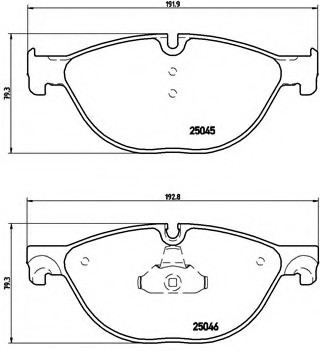 P06 076 BREMBO (Германия) Колодки гальмівні дискові, к-кт. BREMBO