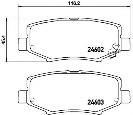 P18 024 BREMBO (Германия) Колодки тормозные дисковые, к-кт. BREMBO