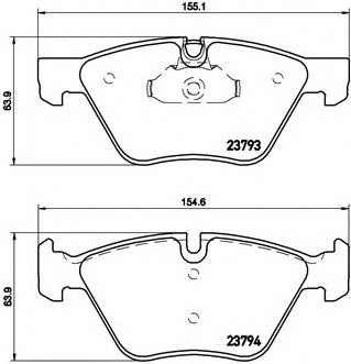 P06 057 BREMBO (Германия) Колодки гальмівні дискові, к-кт. BREMBO