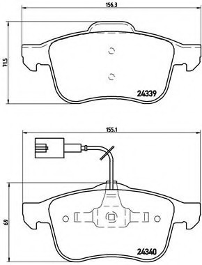 P23 103 BREMBO (Германия) Колодки гальмівні дискові, к-кт. BREMBO