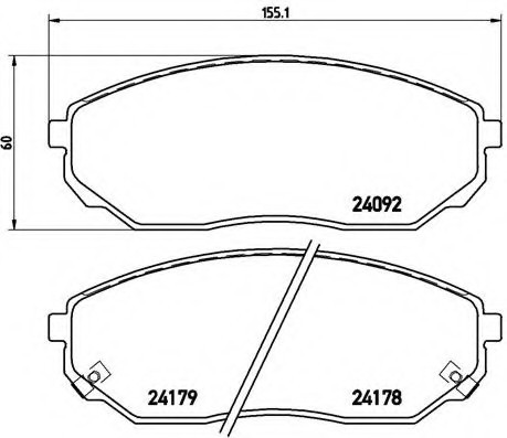 P30 019 BREMBO (Германия) Колодки тормозные дисковые, к-кт. BREMBO