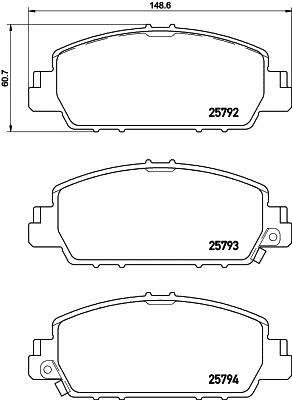 P28 077 BREMBO (Германия) Колодки гальмівні дискові, к-кт. BREMBO