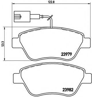 P23 140 BREMBO (Германия) Колодки гальмівні дискові, к-кт. BREMBO